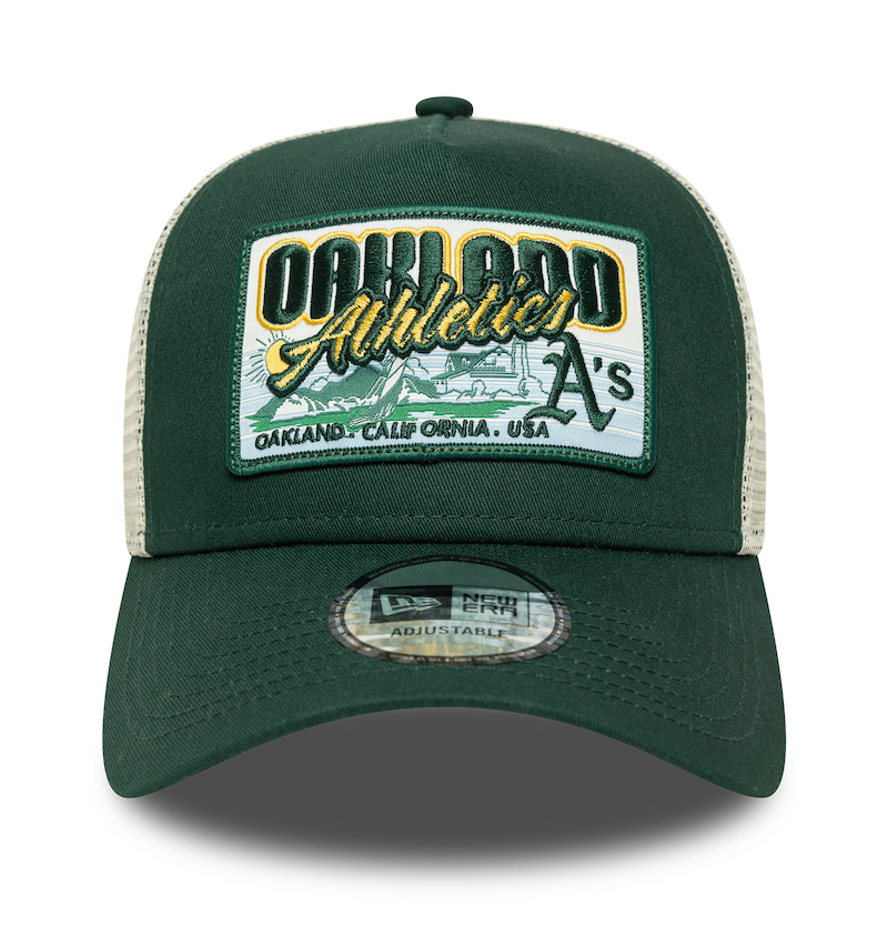 New Era Trucker Cap mit Patch in Grün Oakland Athletics New Era Trucker Cap mit Patch in Grün Oakland Athletics