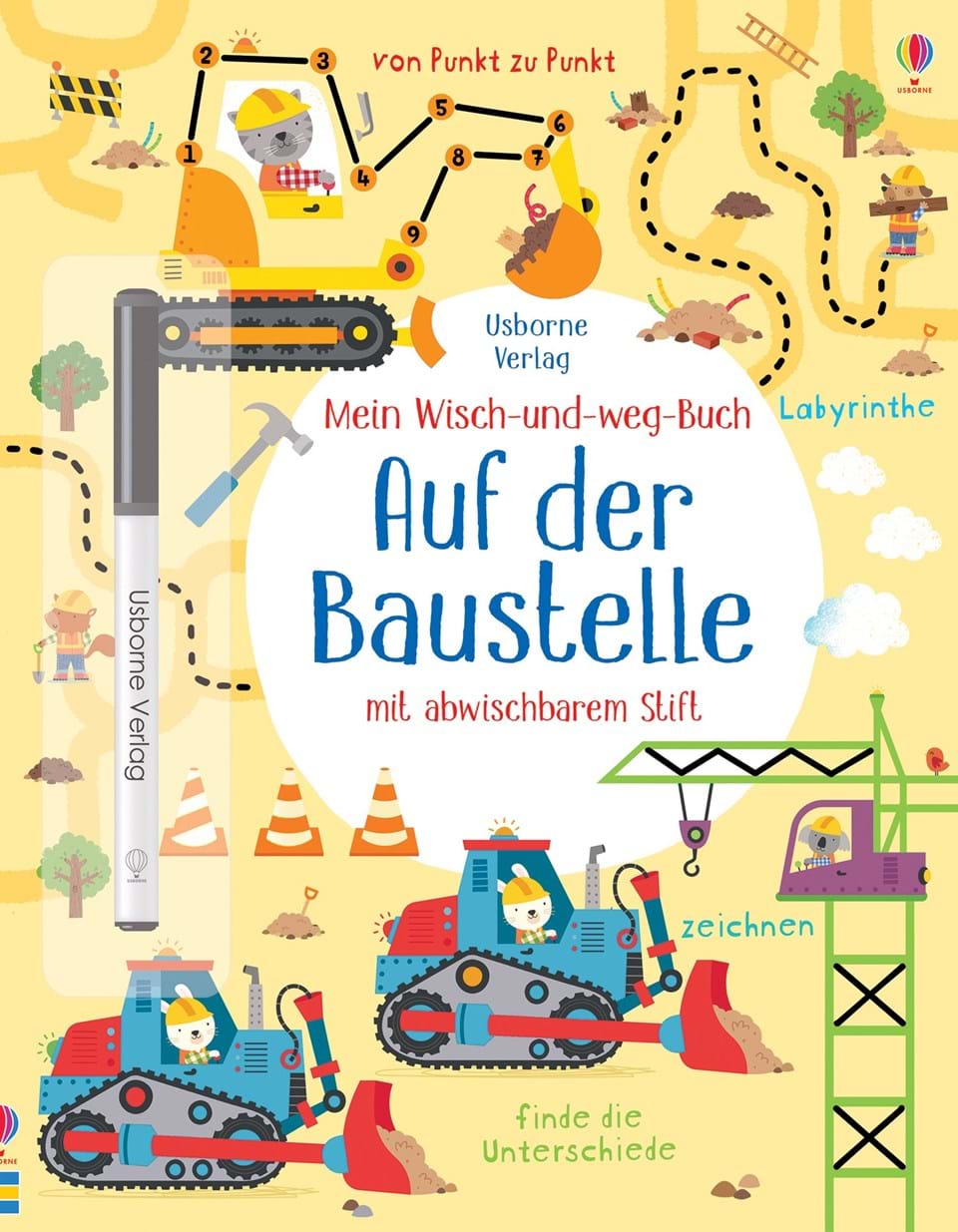 Usborne-Mein-Wisch-und-weg-Buch-Auf-der-Baustelle Usborne Mein Wisch - und - weg - Buch - Auf der Baustelle