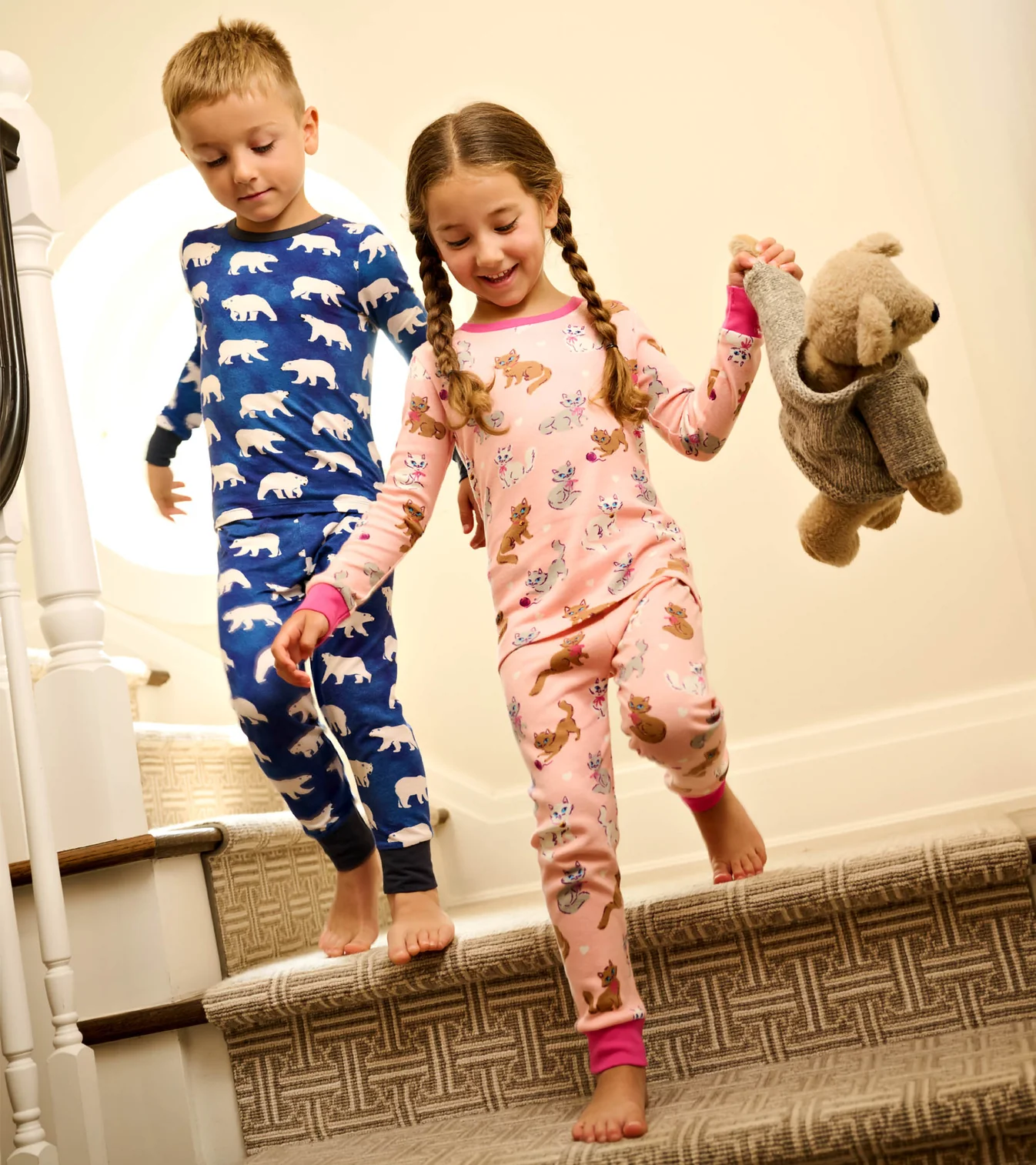 Hatley Langarm Pyjama Bambus in Blau Eisbären Allover Hatley Langarm Pyjama Bambus in Blau Eisbären Allover