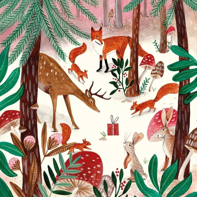 PPD Papierservietten Let´s Stick Together - Winter Wald & Tiere Servietten 