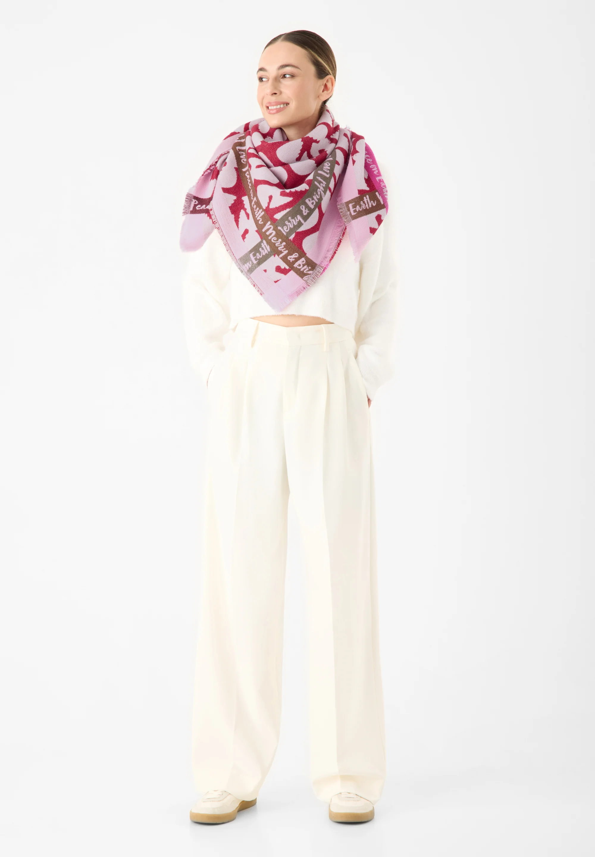 Codello Jacquard Viereck Tuch MIx Doves - Tauben