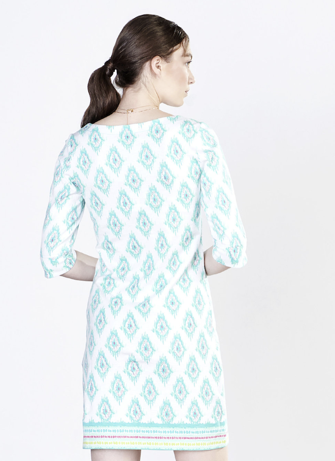 Hatley Lucy Kleid Reflected Raindrops in Mint Grün