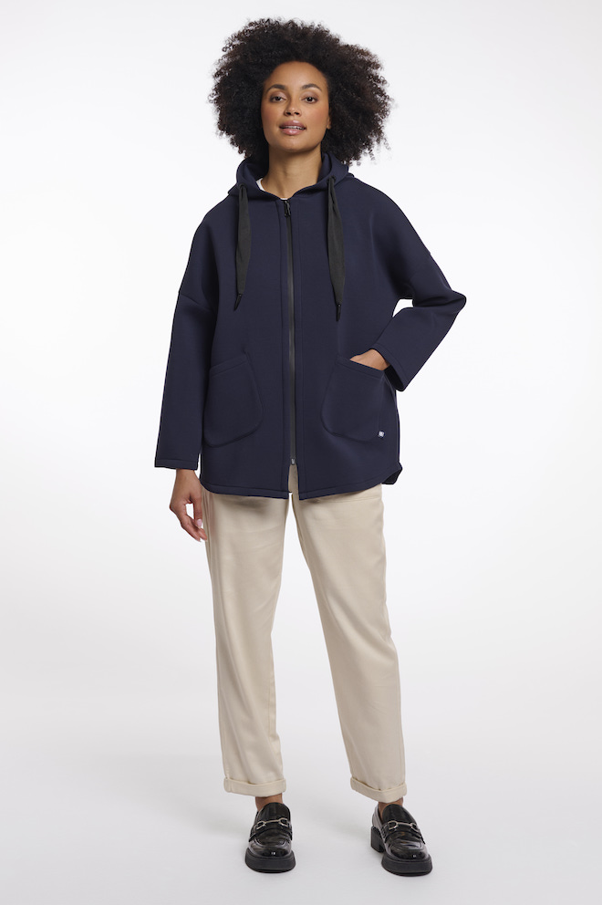 Rino & Pelle Bray Hooded Coat - Jacke mit Kapuze in Dark Navy