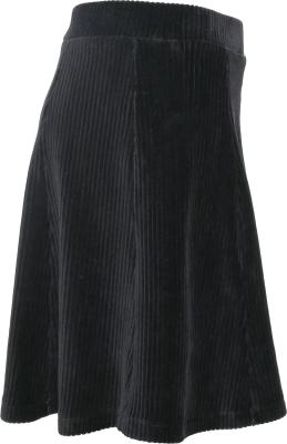 Blue Effect Cord Rock Tennis Skirt aus weichem Velours Jersey in Schwarz