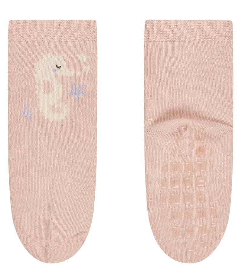 Sterntaler ABS Socken 2er-Pack Rutschfest in Rosa & Flieder - Seepferd & Wal