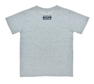 Bondi Kurzarm T-Shirt in Blau Melange - Big Print Traktor