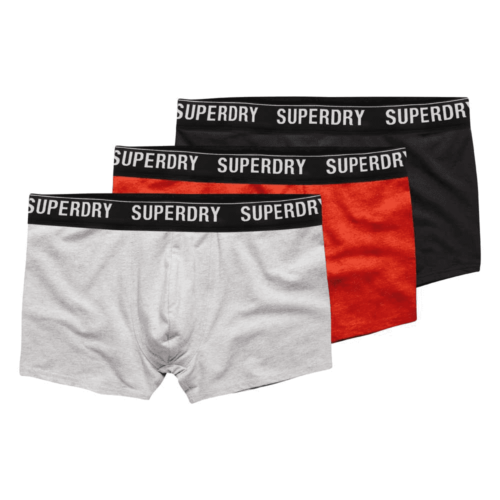 Unterhosen Superdry Unterhosen als 3-Pack Schwarz/Orange/Grau