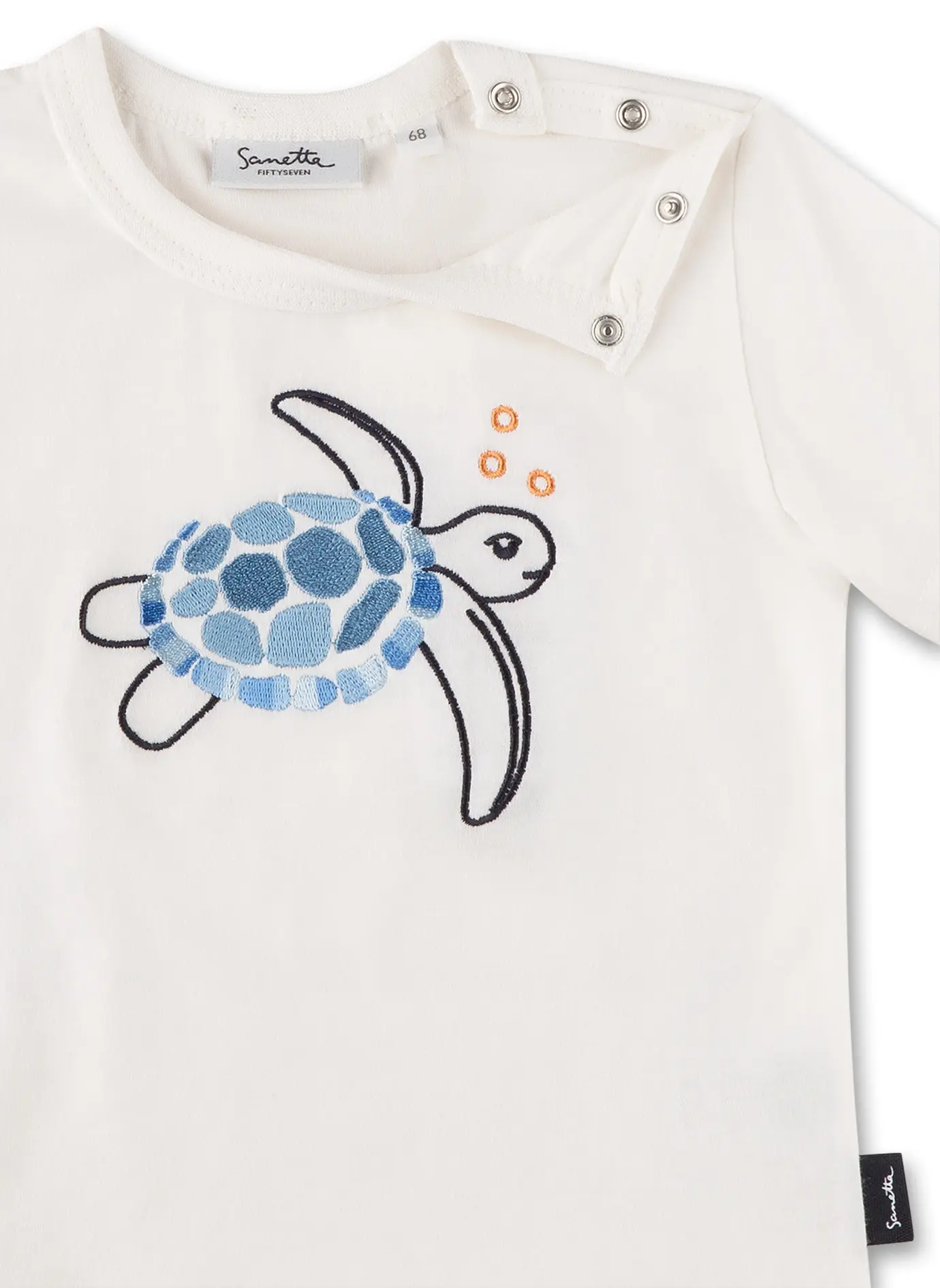 Sanetta Jungs Tshirt in Creme Weiß - Schildkröte - SALE