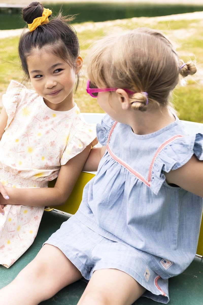 Noppies Baby Mädchen Short Eleison - Hellblau Denim Wash - SALE