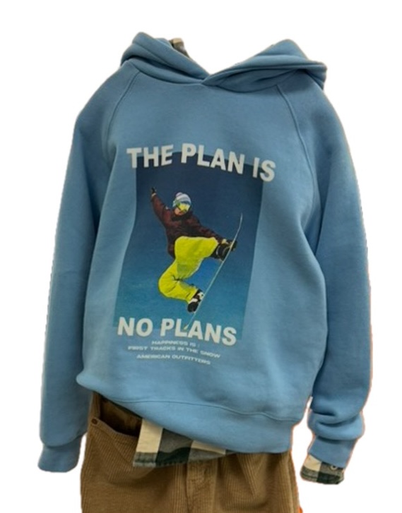 AO76 Clyde Hoodie in Sky Blau - Snowboarder No Plans
