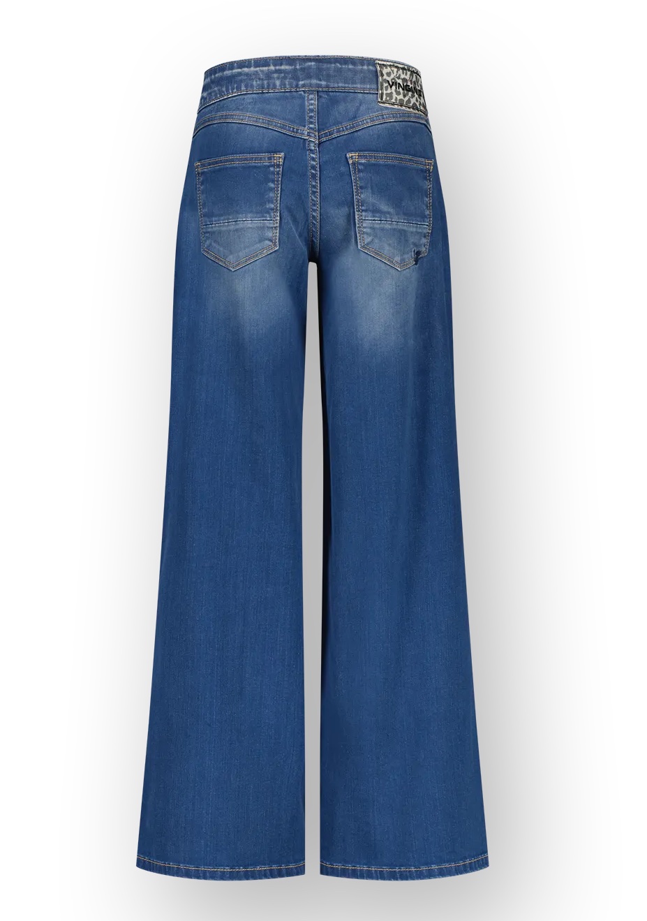Vingino Jeans Bellini Wide Leg Jegging in Mid Blue Wash