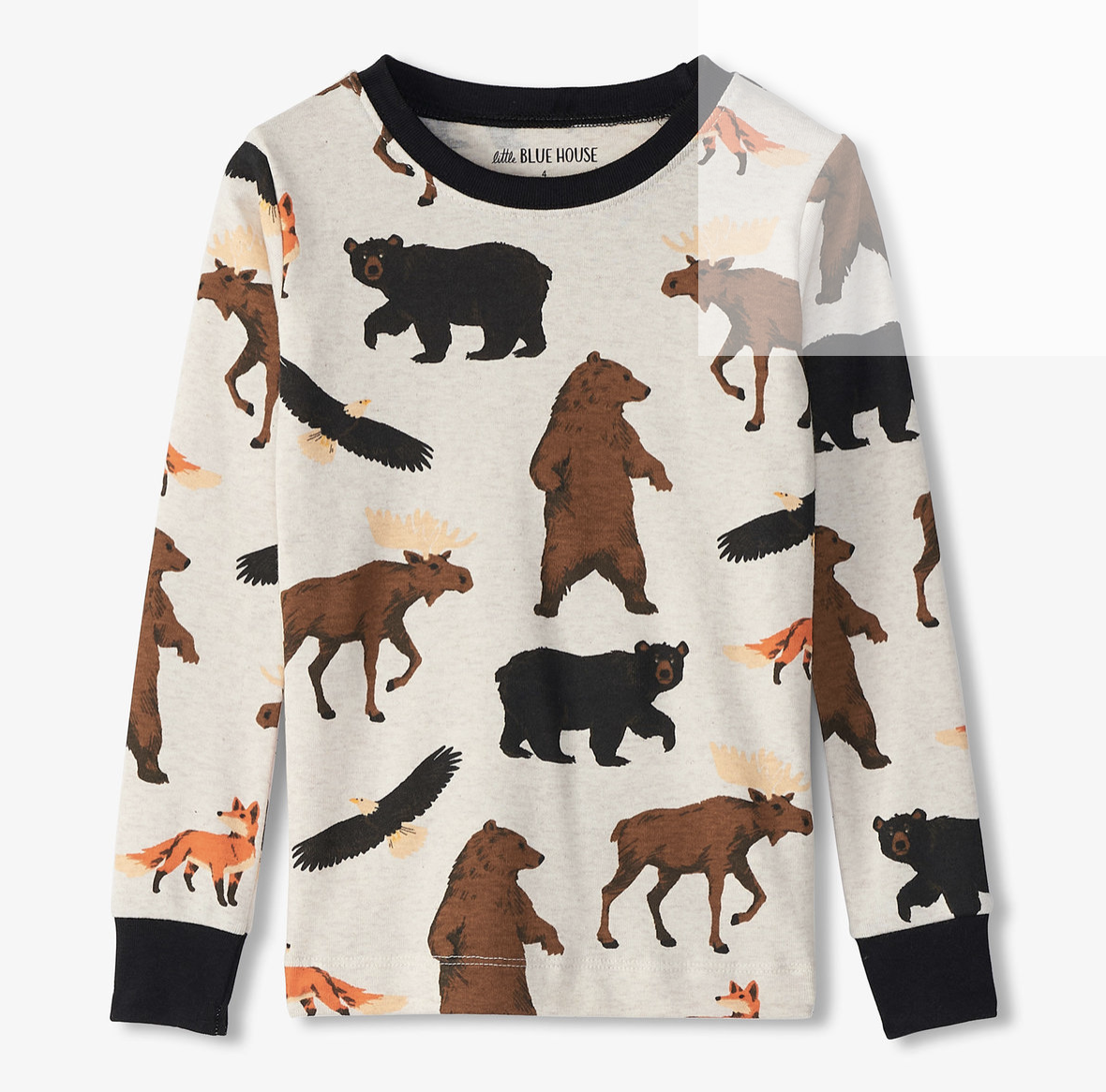 Little Blue House Langarm Kinder Pyjama - Wildlife - Wilde Tiere - SALE
