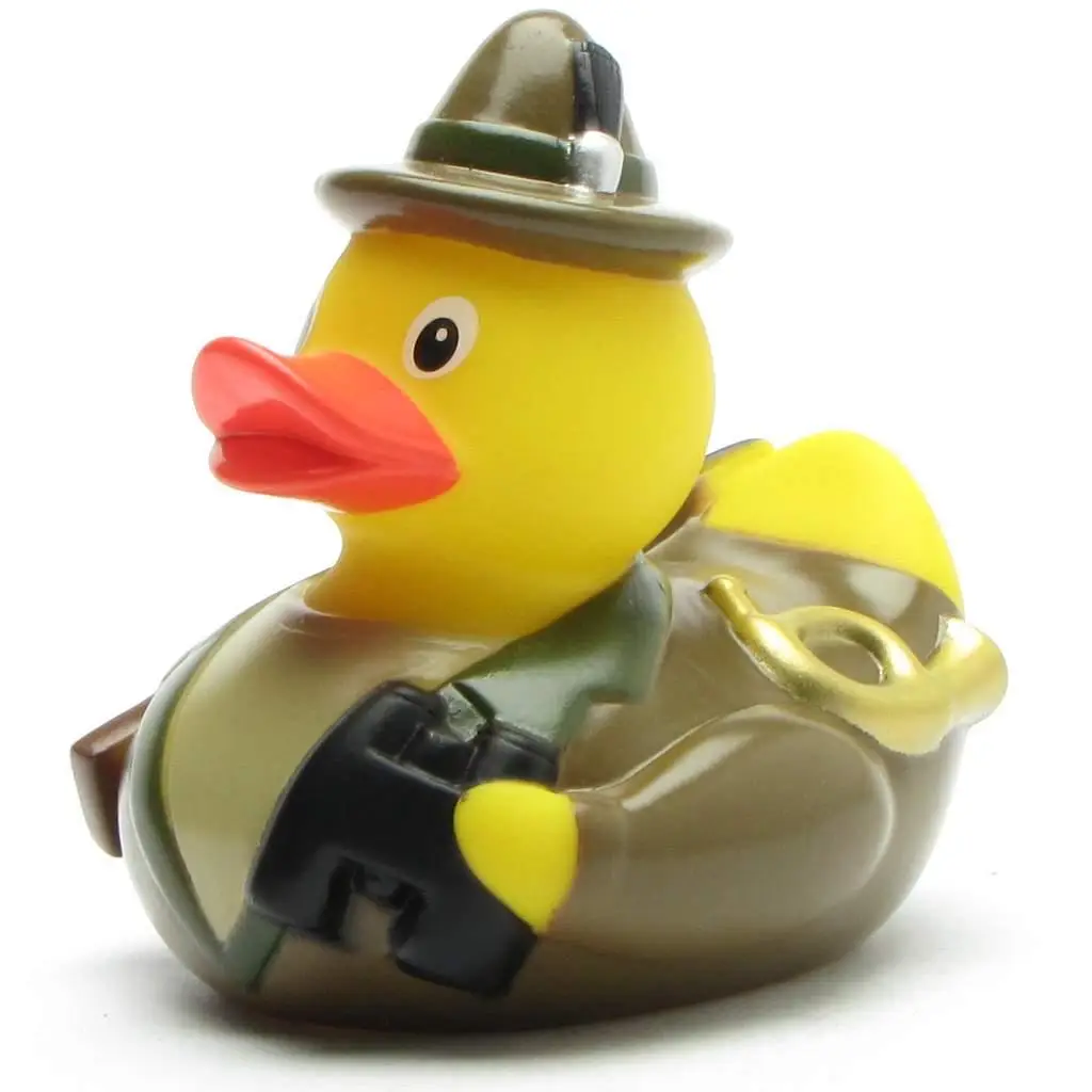 Lanco Hunter Duck - Naturkautschuk Badeente Jäger - Gummiente Lanco Hunter Duck - Naturkautschuk Badeente Jäger - Gummiente