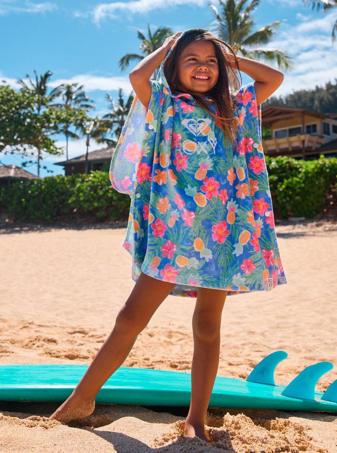 Roxy Kids Stay Magical Poncho Handtuch mit Tropischen Blumen