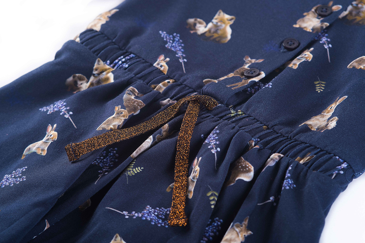 Someone Dorian Jersey Kleid mit Kragen in Navy - Reh, Hase & Eule - SALE Someone Dorian Jersey Kleid mit Kragen in Navy - Reh, Hase & Eule - SALE