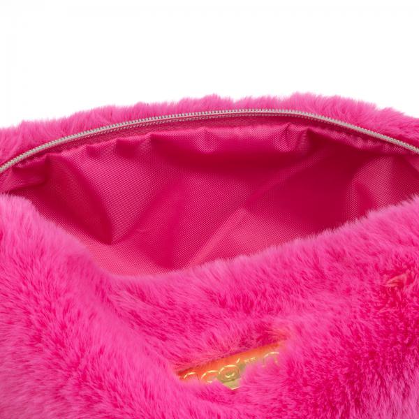 Moo' Ilo Damen Teddyfell Clutch in Pink - SALE Moo' Ilo Damen Teddyfell Clutch in Pink - SALE