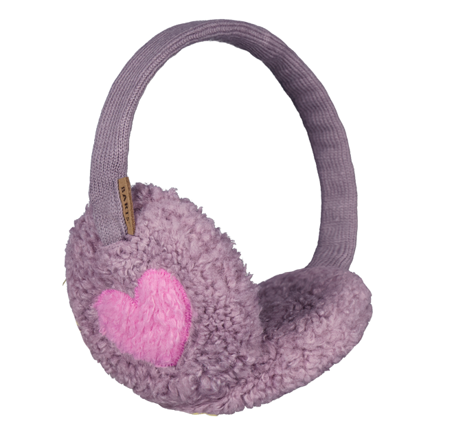 Barts Bozzie Earmuffs Teddy mit Herz in Hotpink - Dusty Flieder & Pink Barts Bozzie Earmuffs Teddy mit Herz in Hotpink - Dusty Flieder & Pink