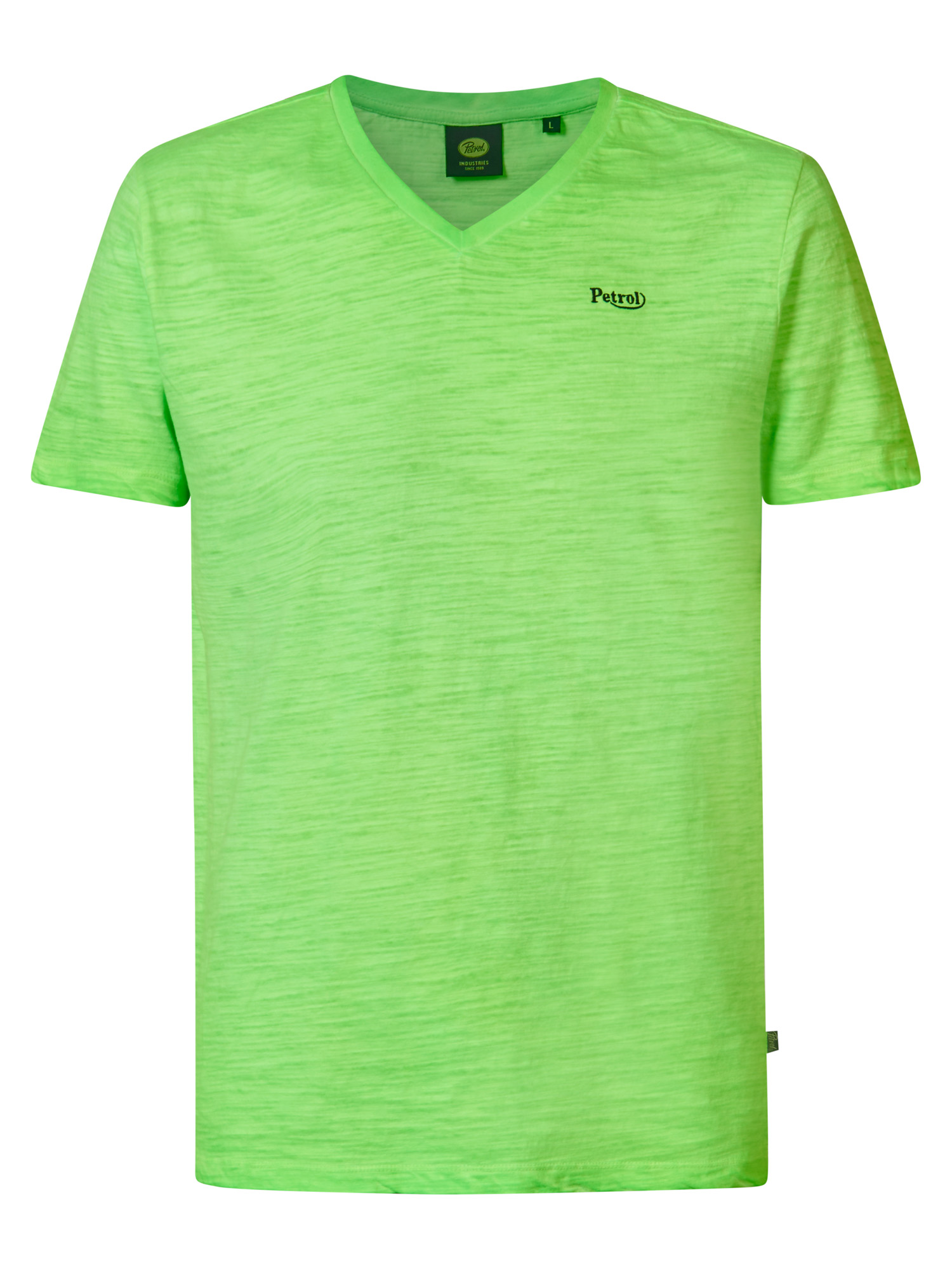 Petrol Industries Herren T-Shirt V-Neck in Green Gecko
