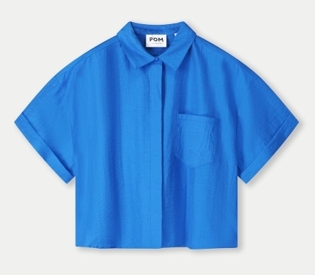 POM Amsterdam Bluse - Ocean Blue - Blau POM Amsterdam Bluse - Ocean Blue - Blau