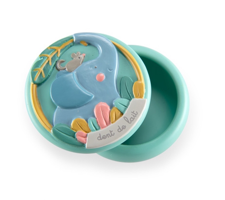 MR669135-Milchzahn-Box-Elefant-1 Moulin Roty Milchzahn Dose Sous mon Baobab - Elefant