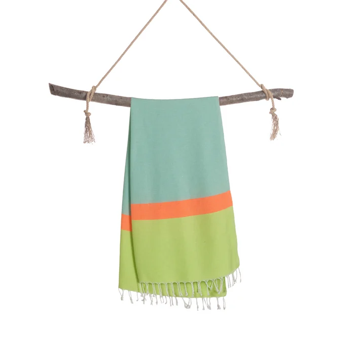 TOWEL TO GO NEON Baumwoll-Strandtuch Spa Saunatuch mit Geschenkbox - Blau und Coral TOWEL TO GO NEON Baumwoll-Strandtuch Spa Saunatuch mit Geschenkbox - Blau und Coral