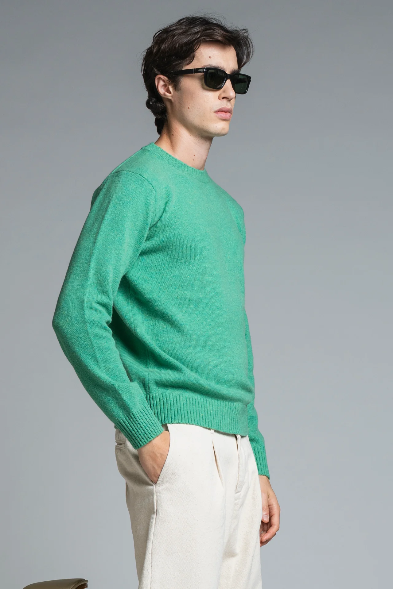IMPURE Charlie Rundhals Lammwolle Strick Pullover in Tiffany Grün IMPURE Charlie Rundhals Lammwolle Strick Pullover in Tiffany Grün