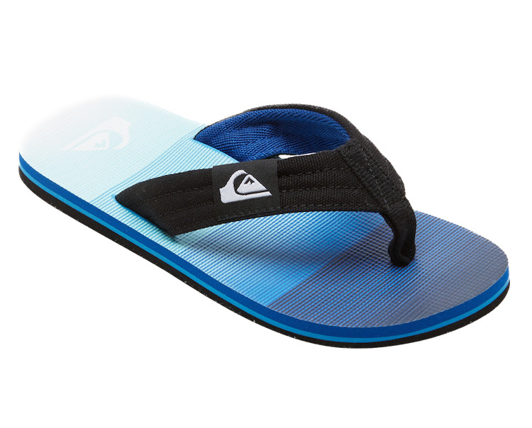 Quiksilver Molokai Layback Flip Flop Sandale für Jungs - Blaue Streifen Quiksilver Molokai Layback Flip Flop Sandale für Jungs - Blaue Streifen