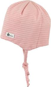 Download-5 Sterntaler Jersey Baby Mütze mit Bänder - Rosa/Weiß gestreift