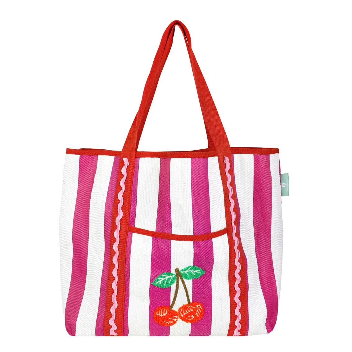 Talking Tables Badetasche - Recycled Tote Bag Woven Cherry - Kirsche