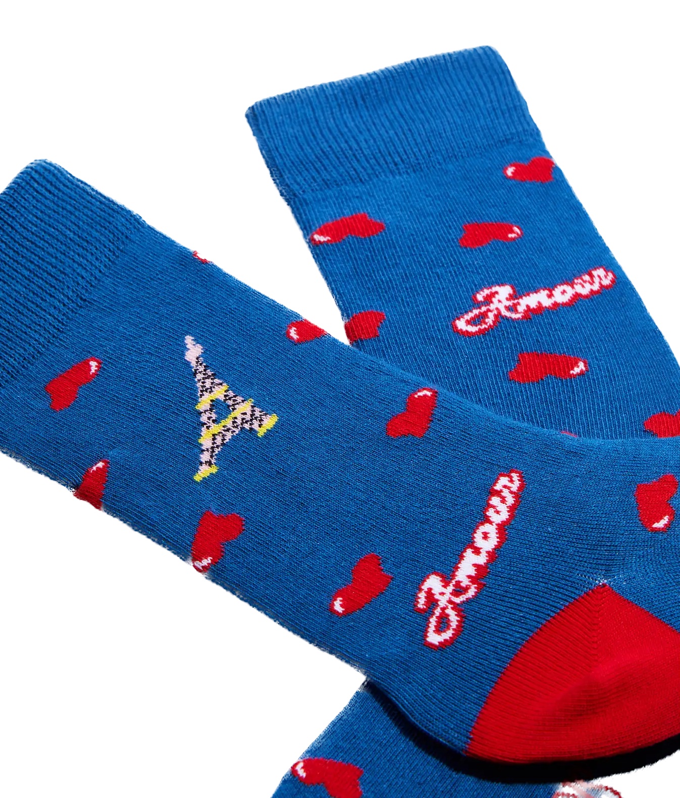 besocks Emily in Paris Socken aus Bio-Baumwolle in Blau - Eiffelturm Amour besocks Emily in Paris Socken aus Bio-Baumwolle in Blau - Eiffelturm Amour