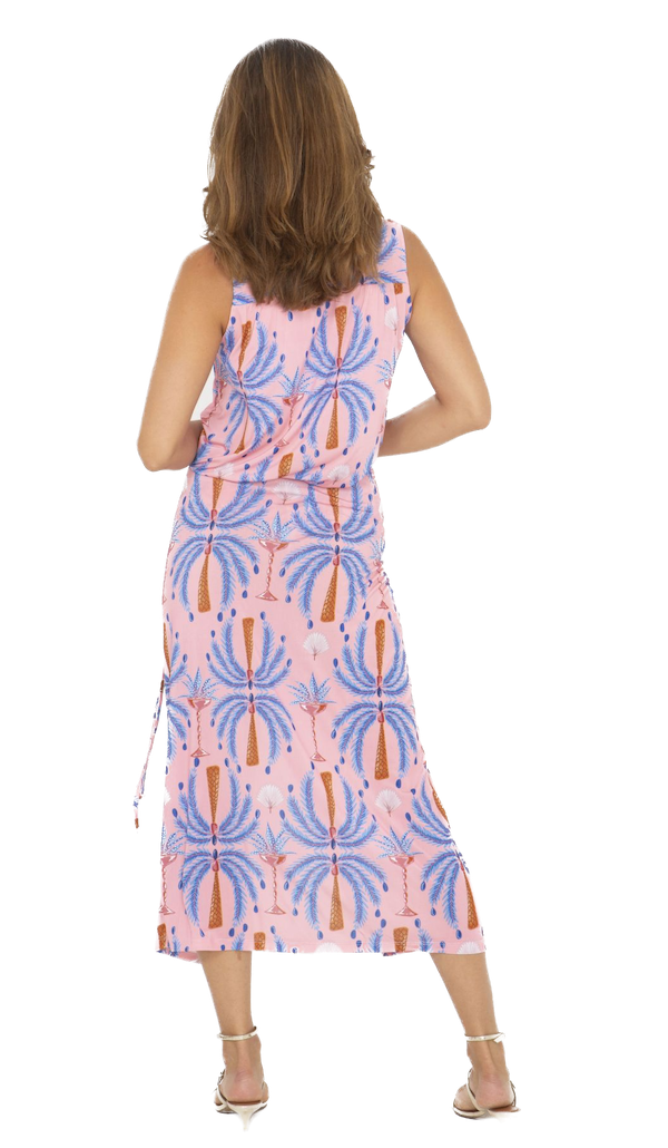 Marivie Rock Present! Palms Coral mit Palmen Allover Marivie Rock Present! Palms Coral mit Palmen Allover