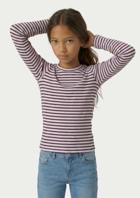 Blue Effect Mädchen Boxy Langarm Shirt Rot Gestreift 