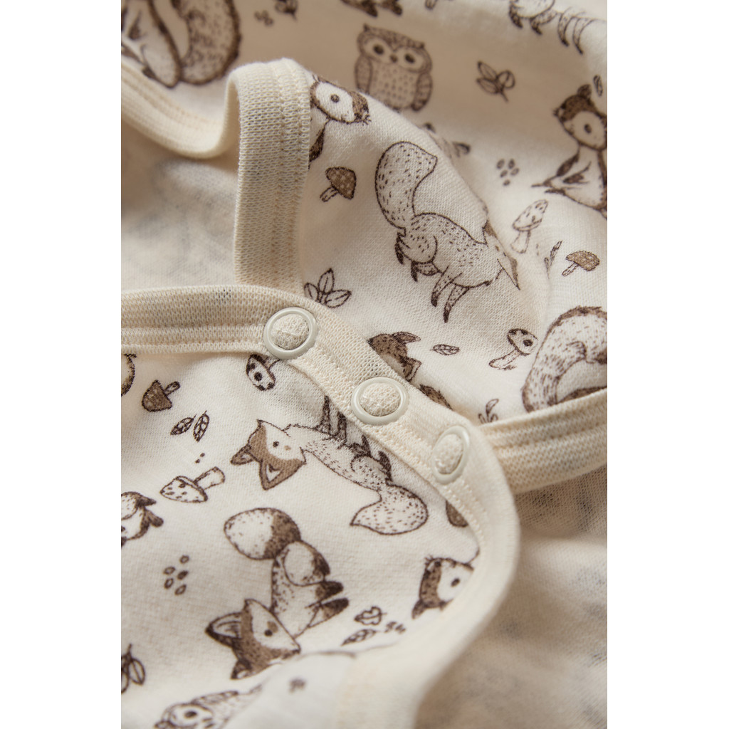 Hust & Claire Bo Wolle Body in Creme - Woodland Waldtiere