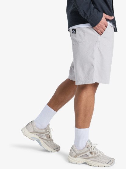 Quiksilver Taxer Cord - Kordshorts für Männer in Micro Chip