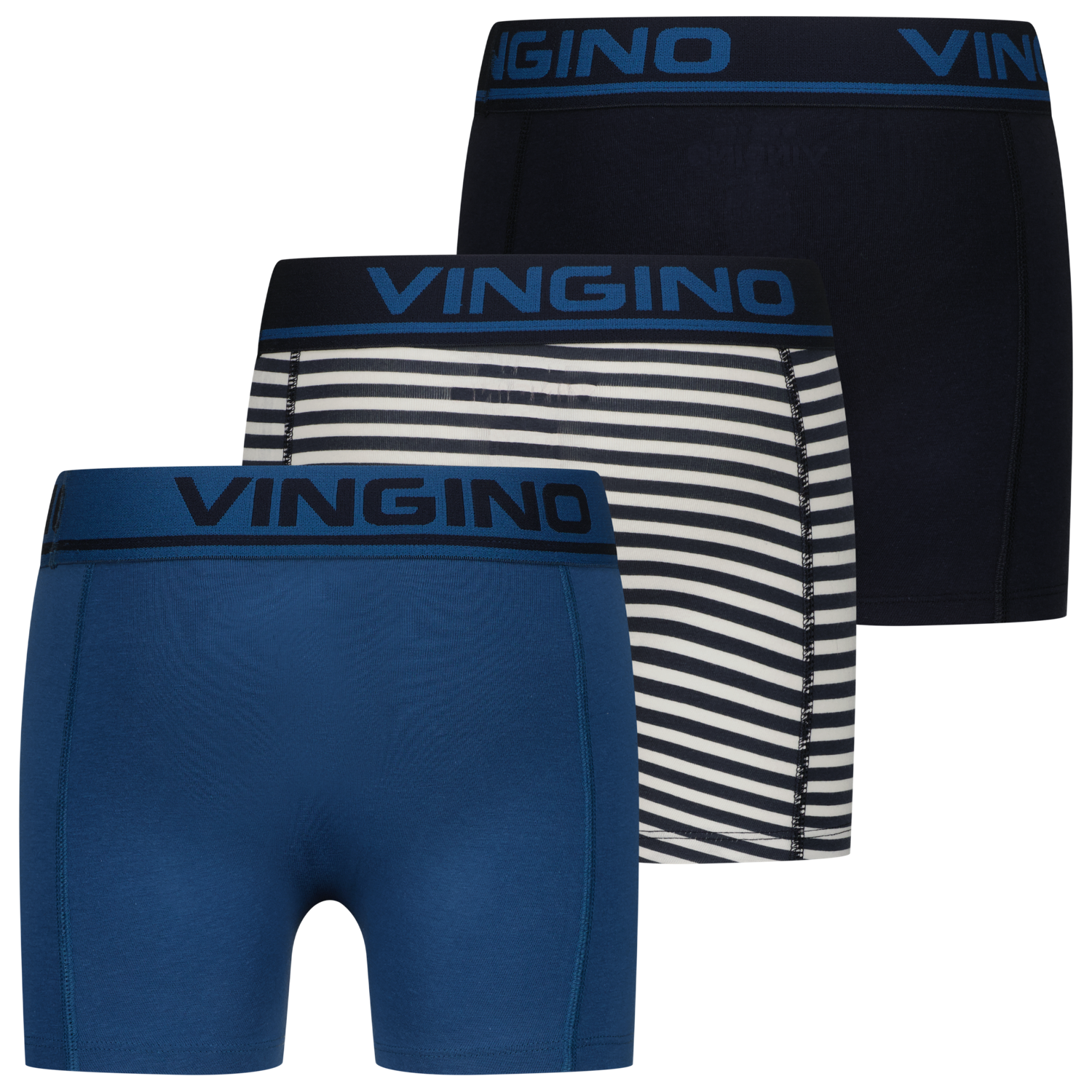 Vingino Unterhosen Boxershort 3er Set - Dunkelblau/Weiß/Blau