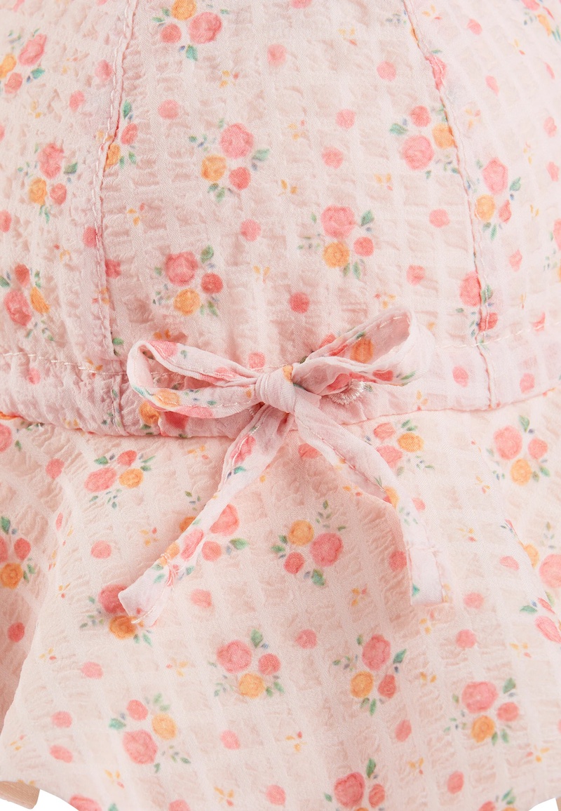 Sterntaler Sonnenhut UV Schutz mit Nackenschutz in Rosa mit Mini-Blumen Sterntaler Sonnenhut UV Schutz mit Nackenschutz in Rosa mit Mini-Blumen