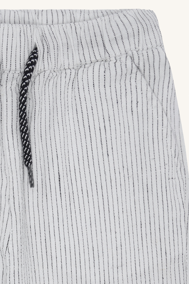 Hust & Claire Garry Leinen Viskose Sommerhose Navy Gestreift - Soft & Bequem