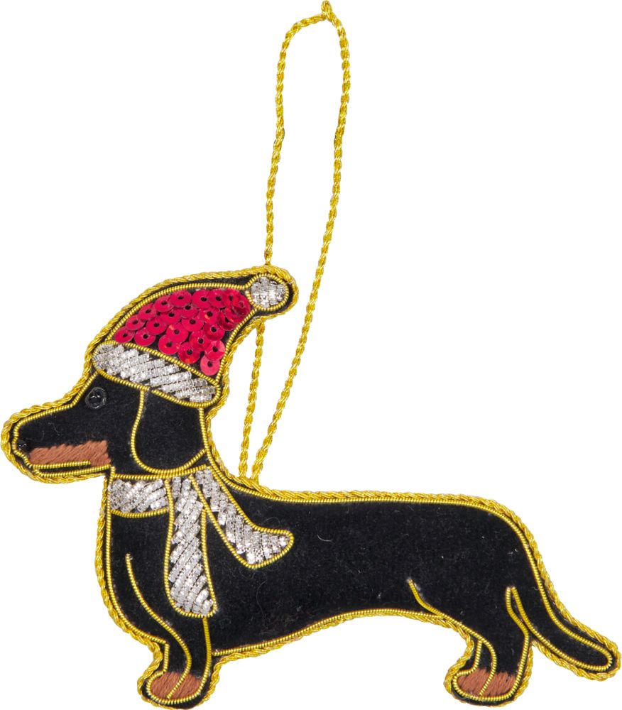 Coppenrath Weihnachtsschmuck - Anhänger Lieblingsstücke Dachshund mit Santa Hat - Dekorative Weihnachten - Dackel mit Santa Mütze Coppenrath Weihnachtsschmuck - Anhänger Lieblingsstücke Dachshund mit Santa Hat - Dekorative Weihnachten - Dackel mit Santa Mütze