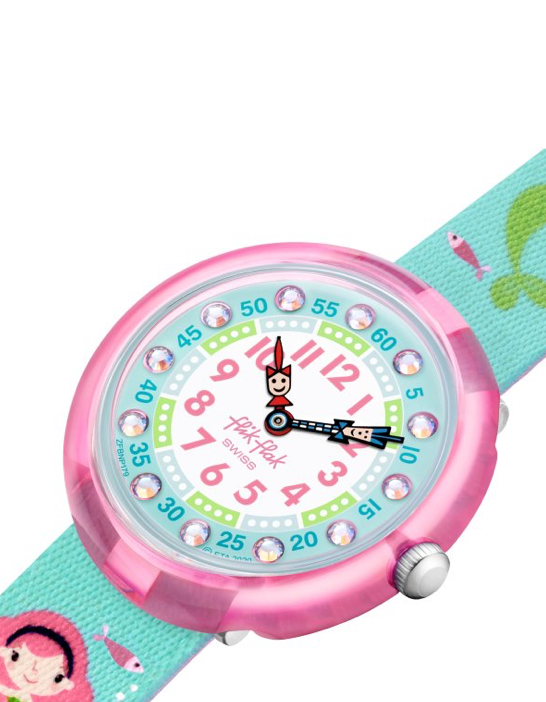 85E486A0-0523-4AF5-AE11-102230010FB6 Flik Flak Uhr Kinderuhr - Mermailicious - Meerjungfrauen rosa/hellblau
