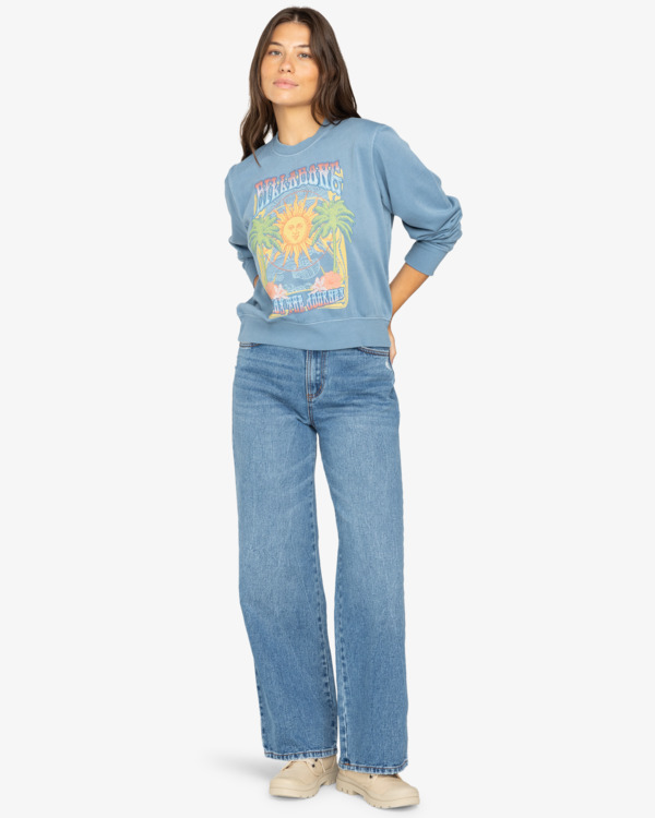 Billabong From Paradise Pullover für Frauen - Blue Shadow/Blau Billabong From Paradise Pullover für Frauen - Blue Shadow/Blau