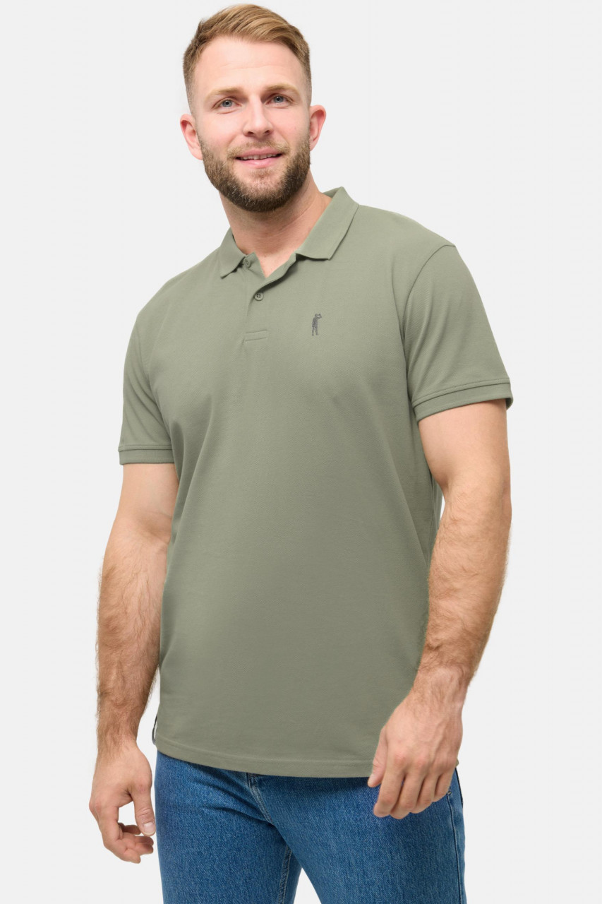 Derbe Basic Kippes Polo Shirt Tea Oliv Grün GOTS Organic Derbe Basic Kippes Polo Shirt Tea Oliv Grün GOTS Organic