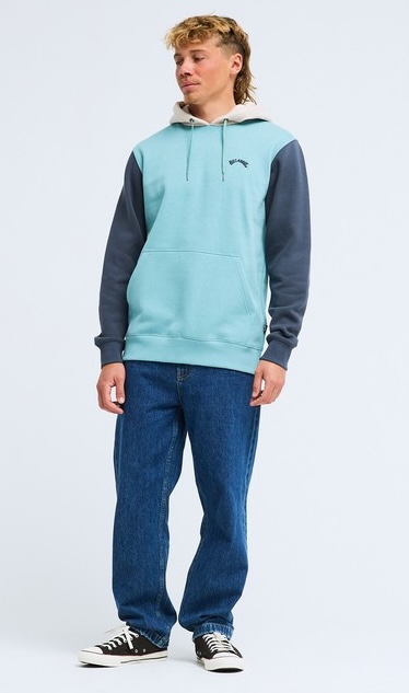 Billabong Arch Block Po Hoodie in Blau & Grün Billabong Arch Block Po Hoodie in Blau & Grün