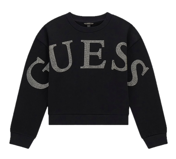 Guess Sweatshirt mit Strass in Schwarz - SALE