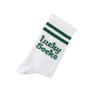 Pegada Kinder Sport Socken in Weiß & Grün - LUCKY 
