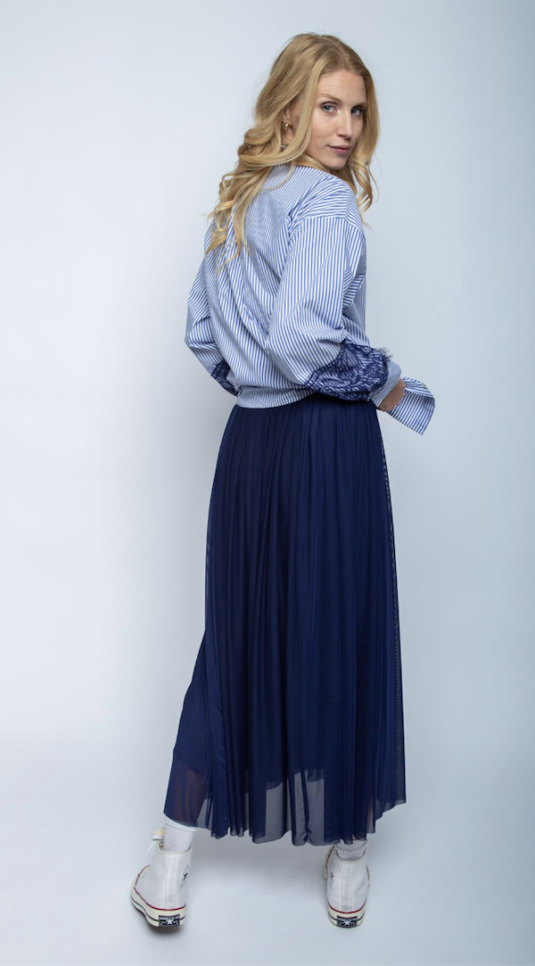 Emily van den Bergh Navy Mesh Rock Maxi Tüllrock Emily van den Bergh Navy Mesh Rock Maxi Tüllrock