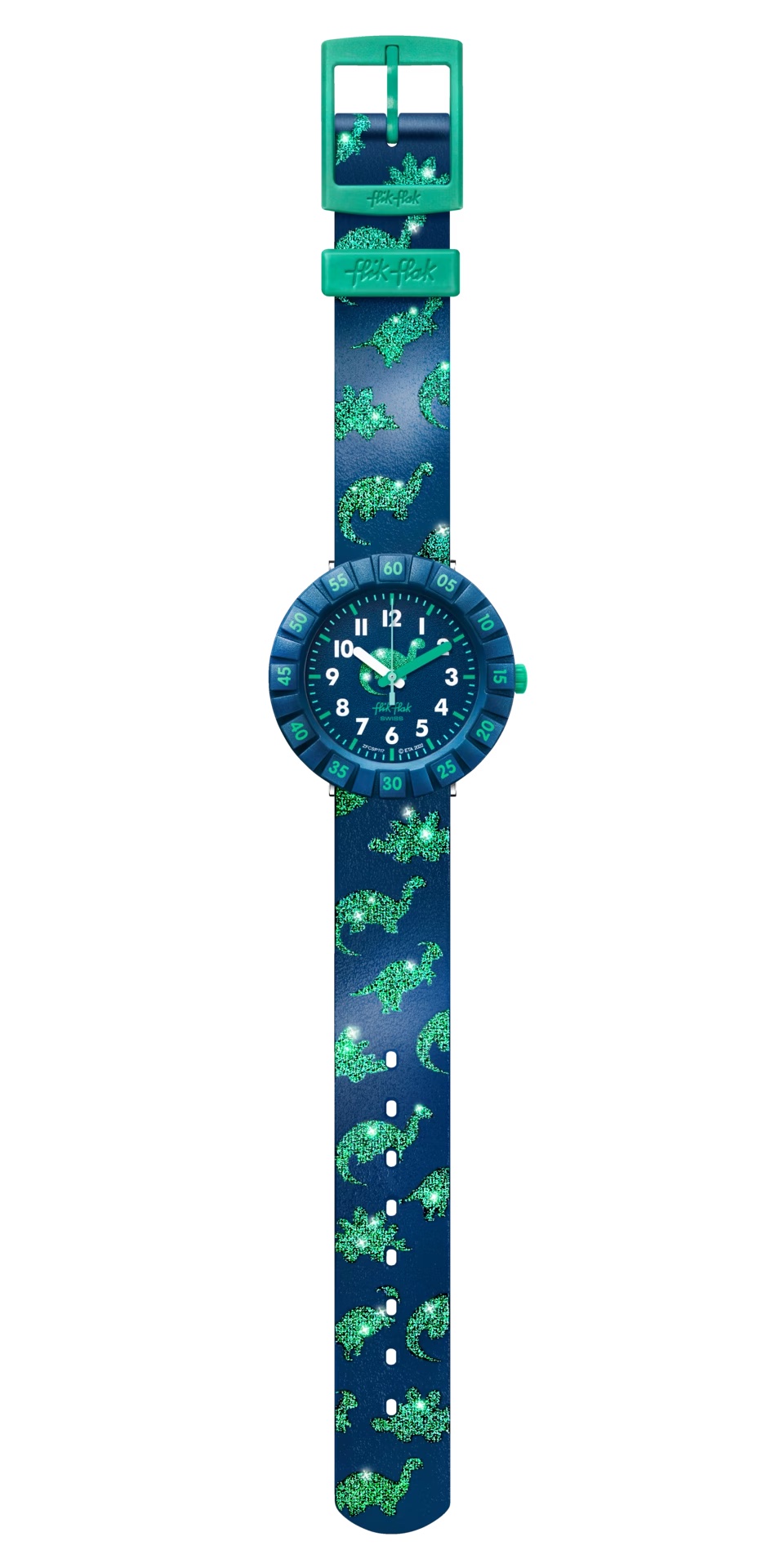 dinaxus-2 Flik Flak Uhr Kinderuhr - Dinaxus - Dinaxus Grün/Blau