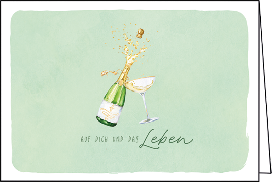 Edition Gollong Karte - Auf Dich und das Leben - Champagne Edition Gollong Karte - Auf Dich und das Leben - Champagne