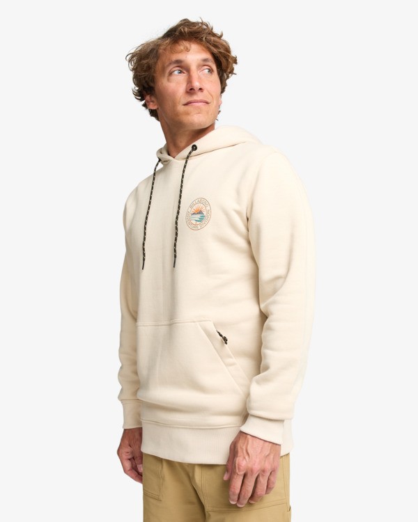 Billabong Compass Po - Hoodie Sweatshirt für Männer in Creme mit Backprint Billabong Compass Po - Hoodie Sweatshirt für Männer in Creme mit Backprint