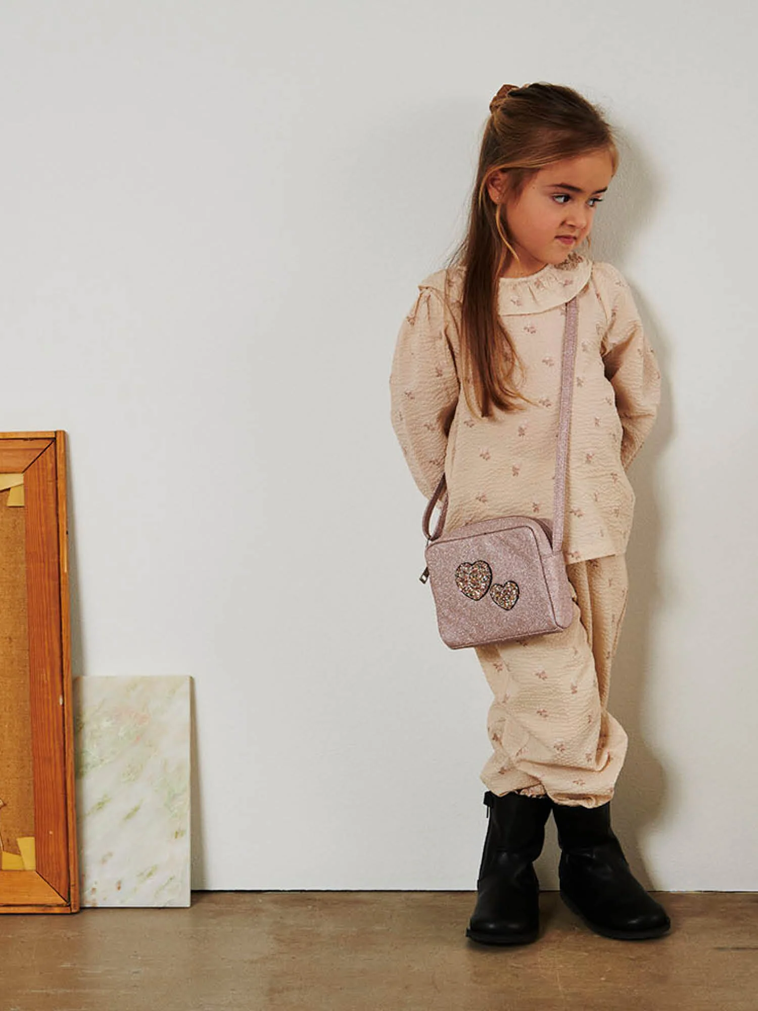 Petit by Sofie Schnoor Blusenshirt in Creme - Rosane Allover Blumen