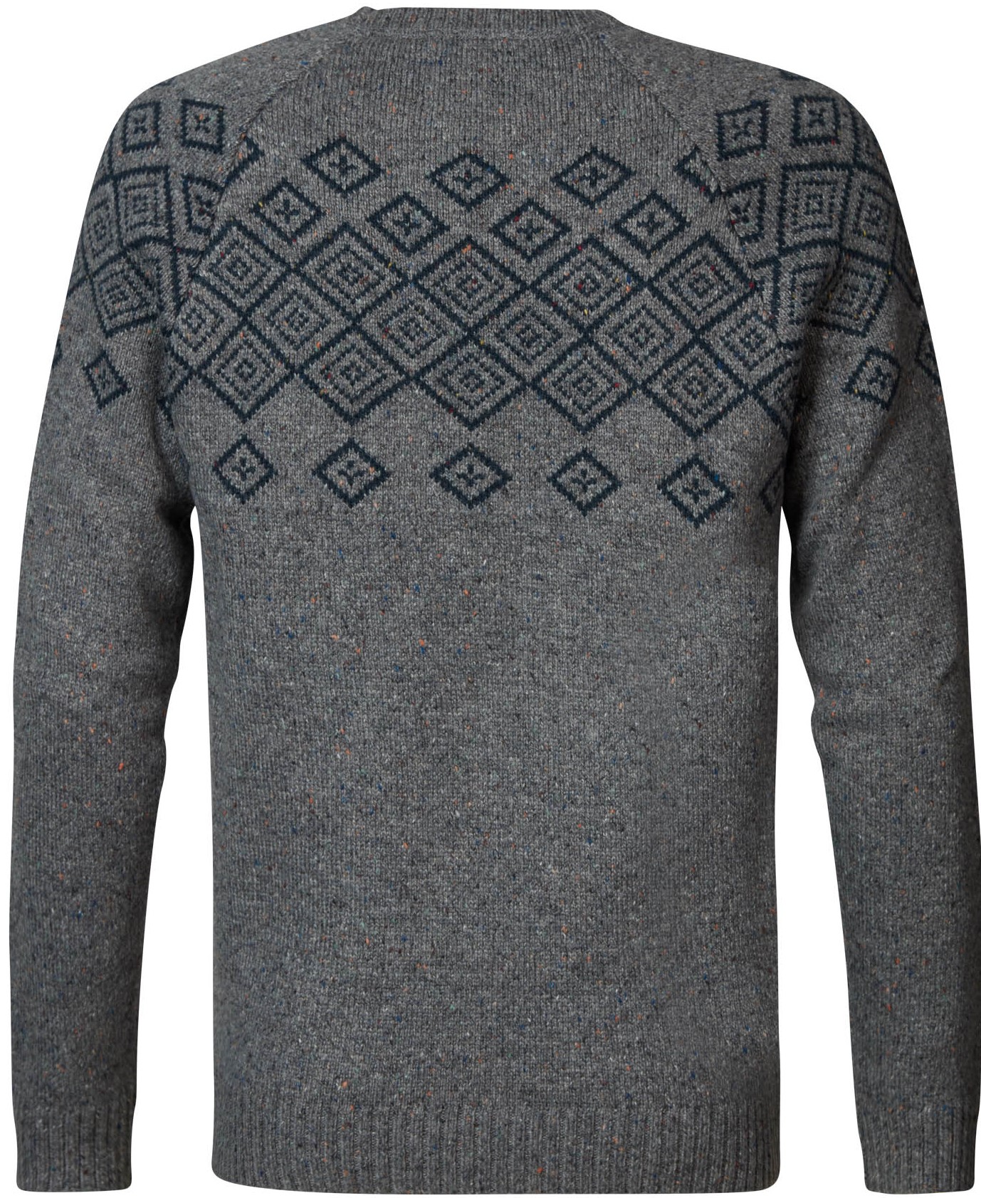 Petrol Industries Strickpullover in Grau mit Schwarzem Muster